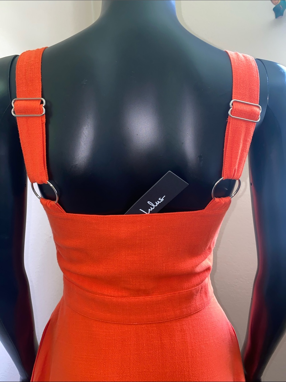 Lulu's Bright Orange Button-Front Mini Dress NWTs - Picture 10 of 15